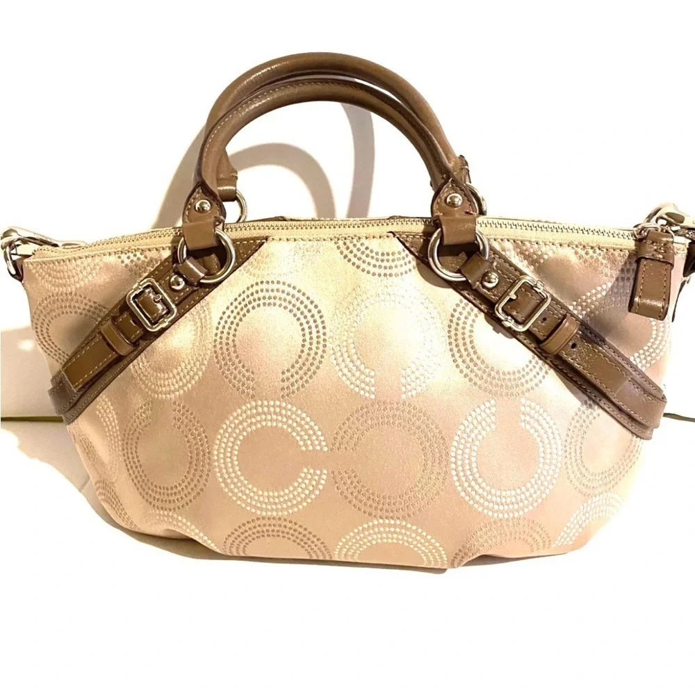 Coach vintage CC signature print nylon satchel handbag